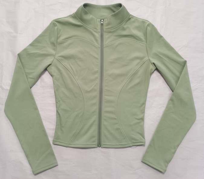 

Women s Slimming Yoga Jacket: Stand-Up Collar, Zip-Up, Long Sleeve Running Top for Autumn and Winter Fitness. M