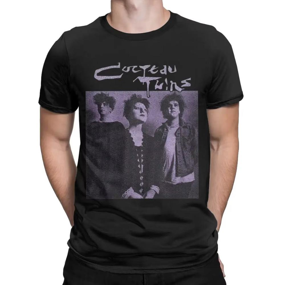 T-shirts Cocteau Twins pour hommes, col rond, pur coton, manches courtes, imprimés