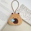 Beeping Capybara Key Ring Blinking Cartoon Animal Pendant Bag Hanging Capybara Plush Keychain  Boys