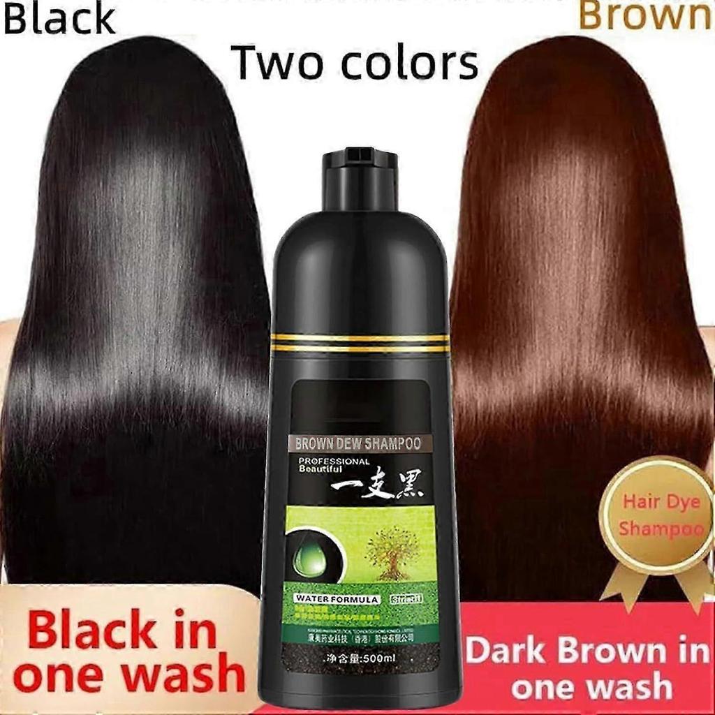Herbal Shampoo, Black Hair Shampoo Hair Dye, Effective White Hair Turns To Blacks, Lasts 30 Days Instant Blacks Hair Shampoo for Women Men