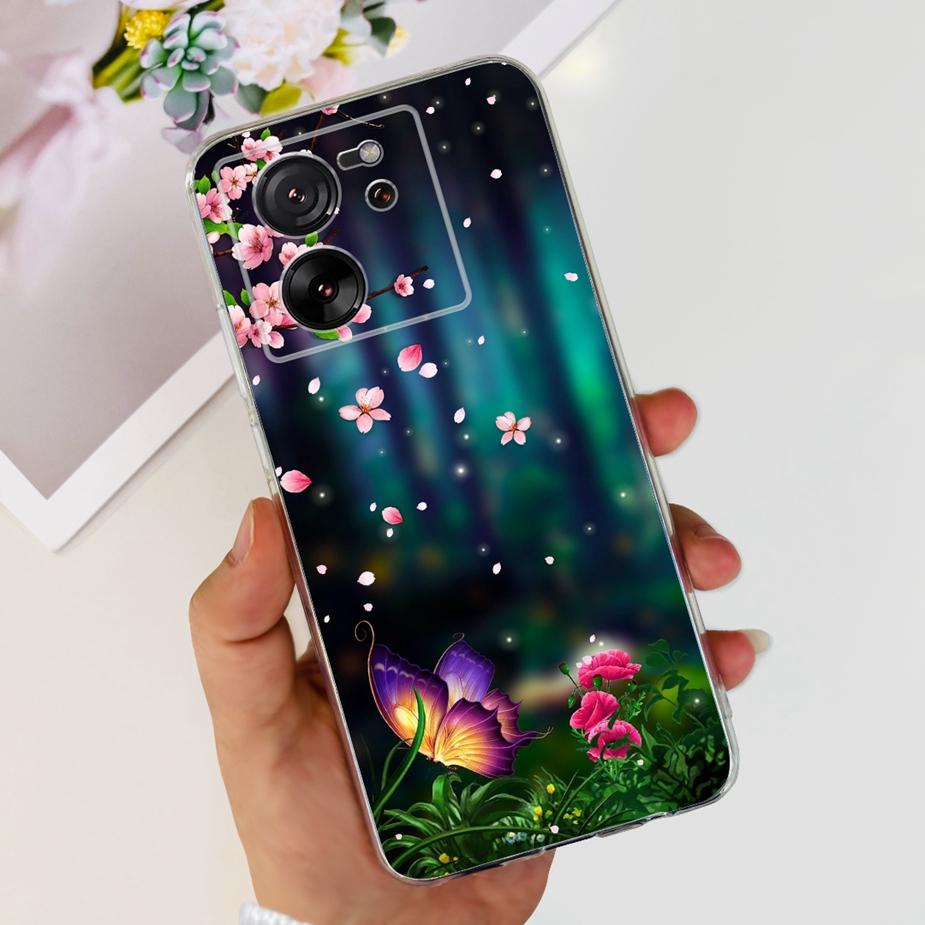 For Xiaomi 13T Pro Case Luxury Painted Back Cover Clear Silicone Phone Case For Xiaomi Mi 13T Pro 13TPro Soft Fundas 6.67'' Bags
