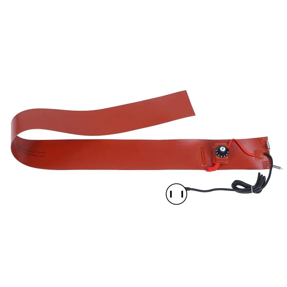 

1000W Silicone Belt Drum Heating Blanket For Oil Tank Roller Heaters, Gas Tanks, And Metal Drums With Knob Controller