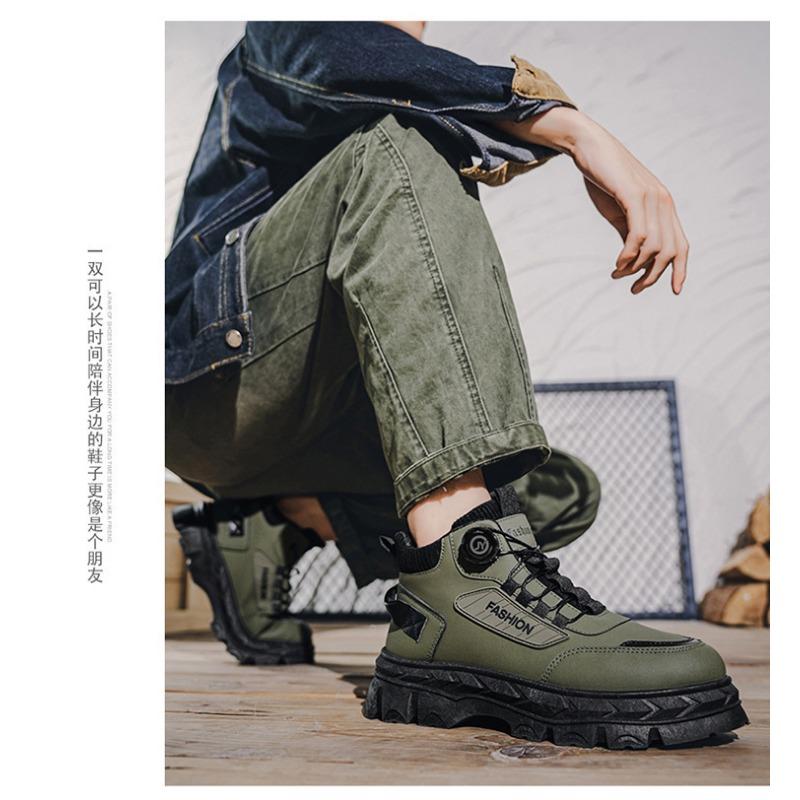 Men S High Top Casual Martin Boots Outdoor Breathable Wear Resistant Sports Shoes