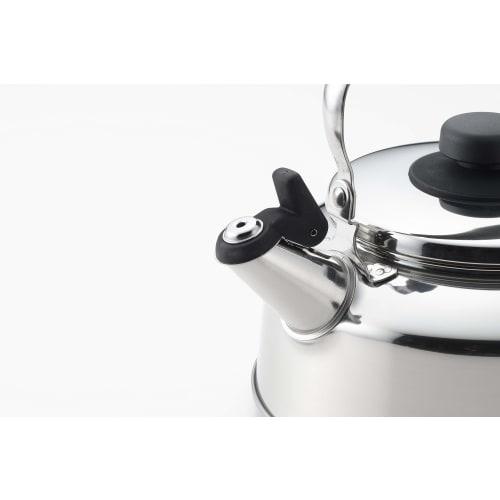 Yoshikawa SH8417 Wide-Mouth Whistling Kettle, 2.6L, Stainless Steel, Induction and Gas Compatible, Tsubame-Sanjo, Made in Japan