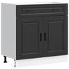 VidaXL Kitchen Cabinet Porto Black Engineered Wood 853978