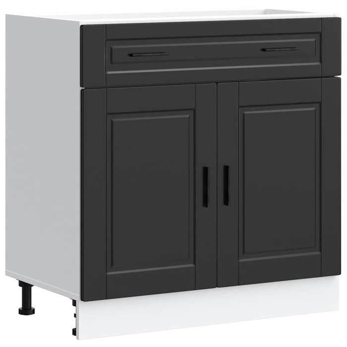 VidaXL Kitchen Cabinet Porto Black Engineered Wood 853978