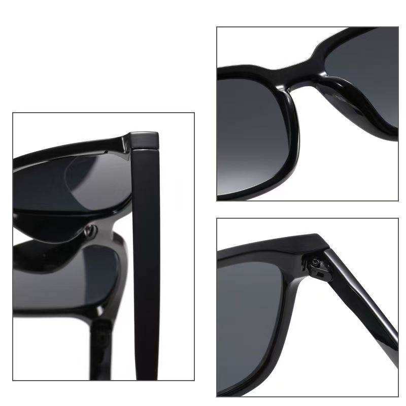 Classic Retro Black Square Sunglasses UV400 Protection Unisex Fashion Designer Shades for Men Women Summer Driving
