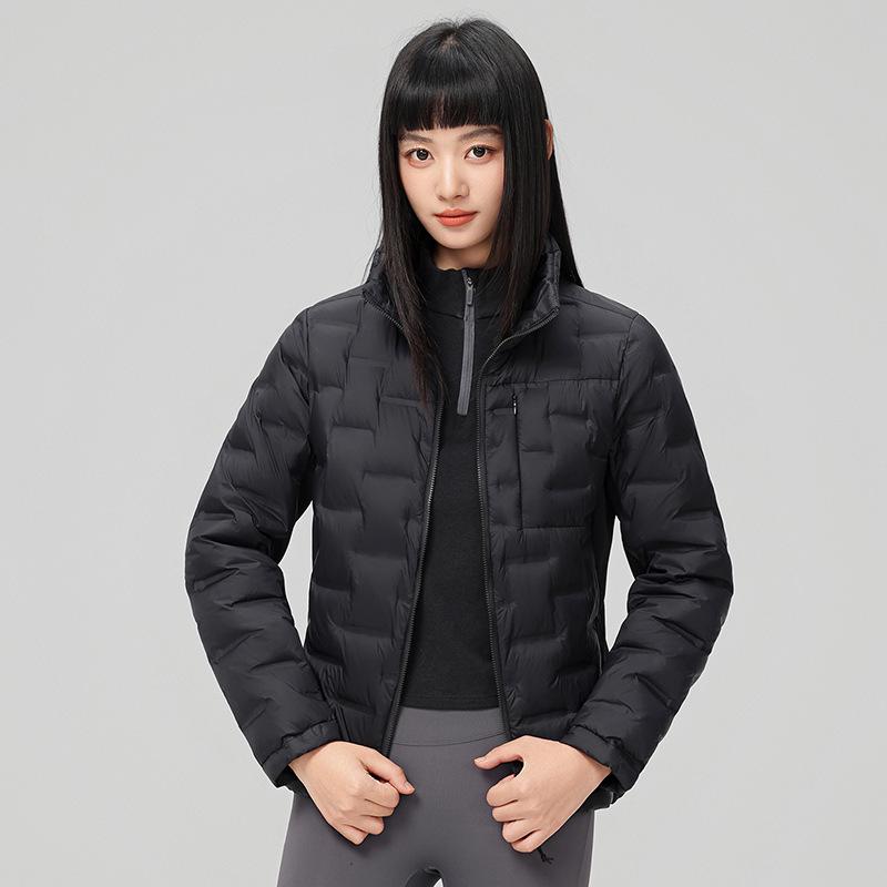 Unisex 2025 Autumn/Winter White Duck Down Jacket - Warm, Lightweight, and Versatile with Stand Collar.