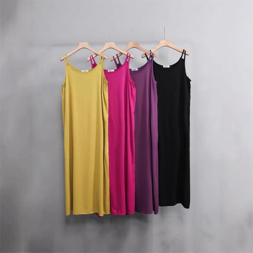 Cotton & Silk Summer Slimming Sleeveless Camisole Dress for Women - 2025 Collection