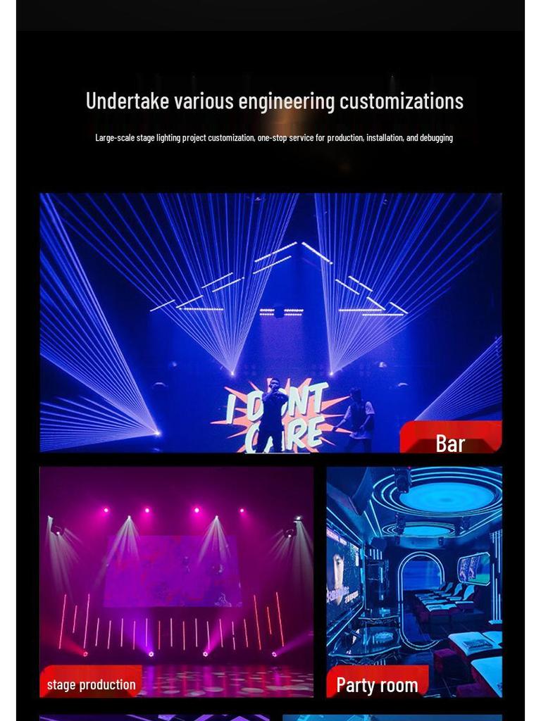 Professional Six-Arm Bee Eye Rotating Stage Light for Indoor Parties & KTV Bars