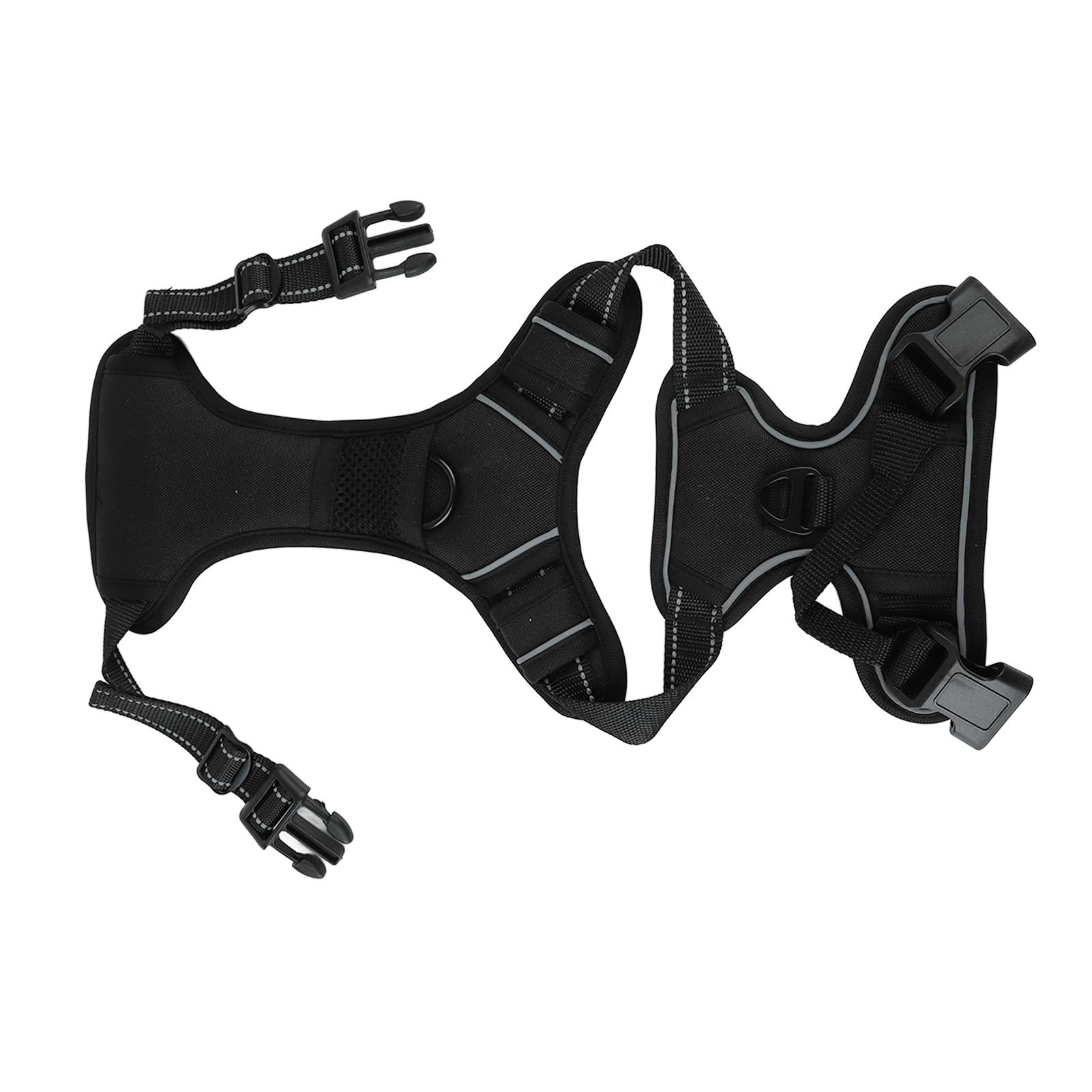 

Dog Harness Comfortable Dog Harness Vest Adjustable Breathable Reflective Tear Resistant for Pet Supplies for 16.5-38.6lb Dog чорний