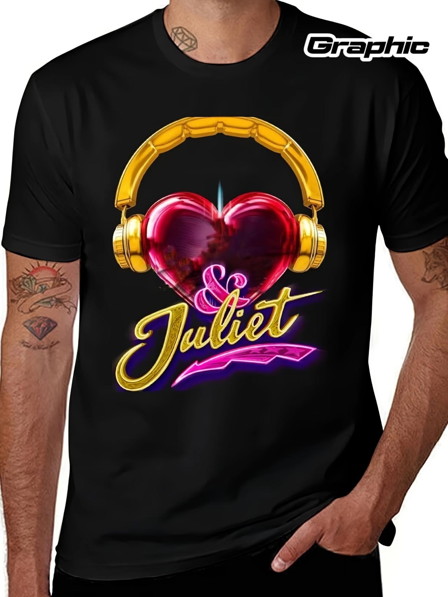 Men S Retro Graphic T-shirt | Themed around Musical &Juliet and Basketball XXXL