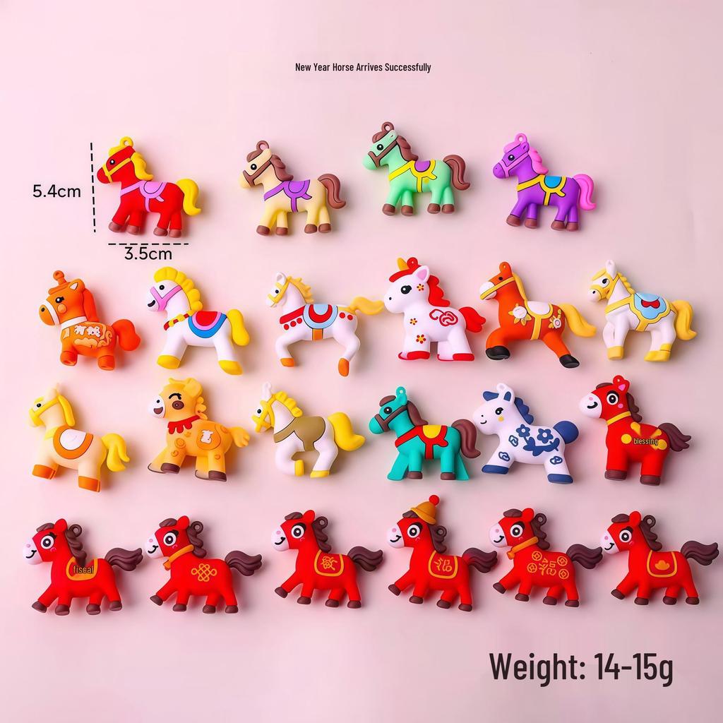Hästens År Nyckelring: 2026 Zodiac Överraskningslåda, Kreativ Ryggsäcksberlock, Nyårsleksaksfigur