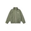 2026 Womens Casual Cotton Blend Jacket Letter Print Stand Collar Loose Fit Outdoor Coat