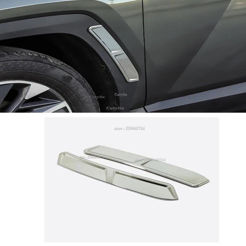 Pour Hyundai Tucson NX4 - 2024 Fibre de Carbone Avant Arrière Passage de Roue Sourcil Garniture Flanc de Carrosserie Garde-boue Encadrement Accessoires Style Voiture