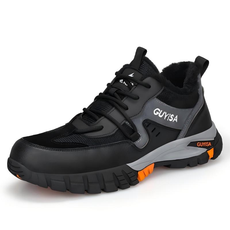 

Защитные кроссовки для мужчин и женщин Зимние ботинки со стальным носком Утепленные теплые женские ботинки на флисовой подкладке Ударопрочные Рабочая обувь Защитная 36-46 46
