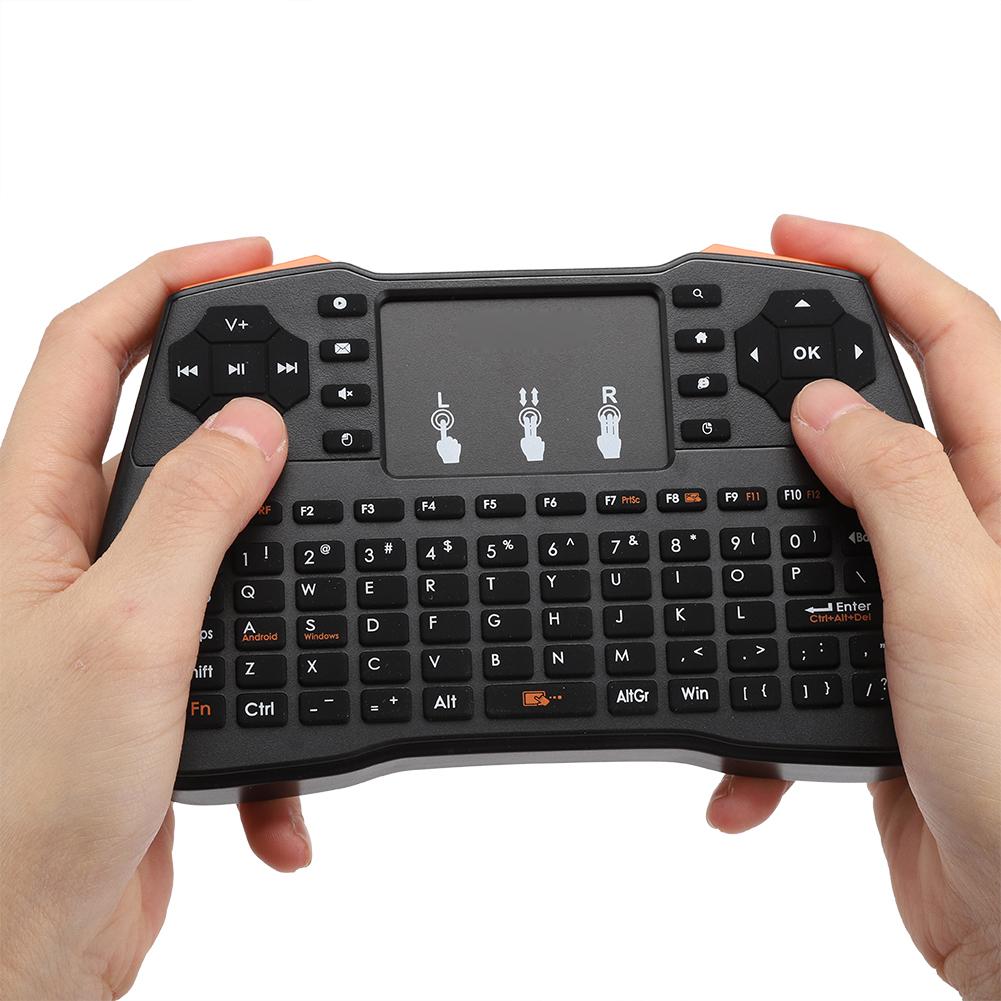 

I8plus 2.4G Мини Беспроводная QWERTY-клавиатура Многоточечная сенсорная панель 3 DPI Ручная клавиатура