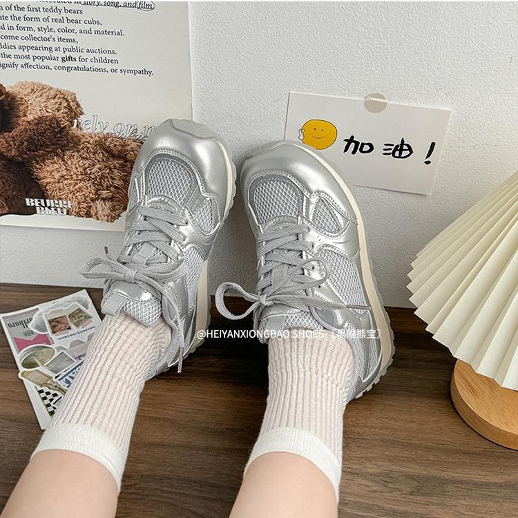 Running Women's High-end Waffle Mesh Soft-soled Niche Sneakers