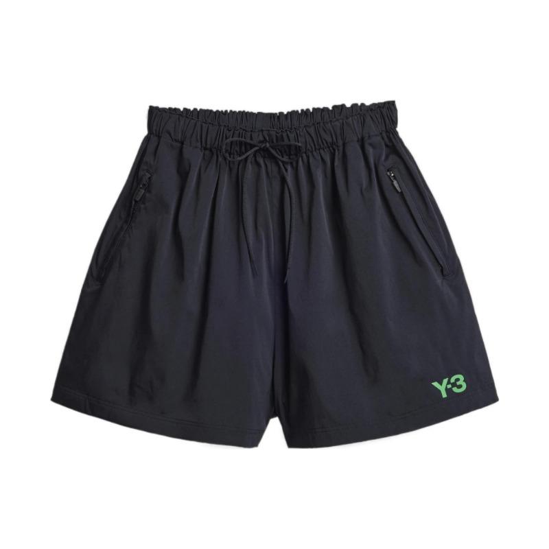 Y-3 SS22 Logo Print Solid Color Shorts Women Shorts Black HG8543