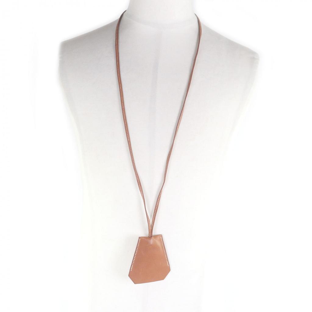 Very Good HERMES Necklace Margiela-era Clochette gold leather mens Used