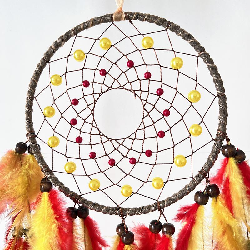 Bedroom Hanging Ornaments Dream Catcher Hand-woven Feather Wind Chime Wall Decor Creative Birthday Festival Gift Home Decoration