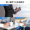 Sanwa Direct Mouse Wireless Connection Compatible with Rechargeable Storage Pouch Included Blue Pen-shaped Bluetooth/USB-A/USB-C