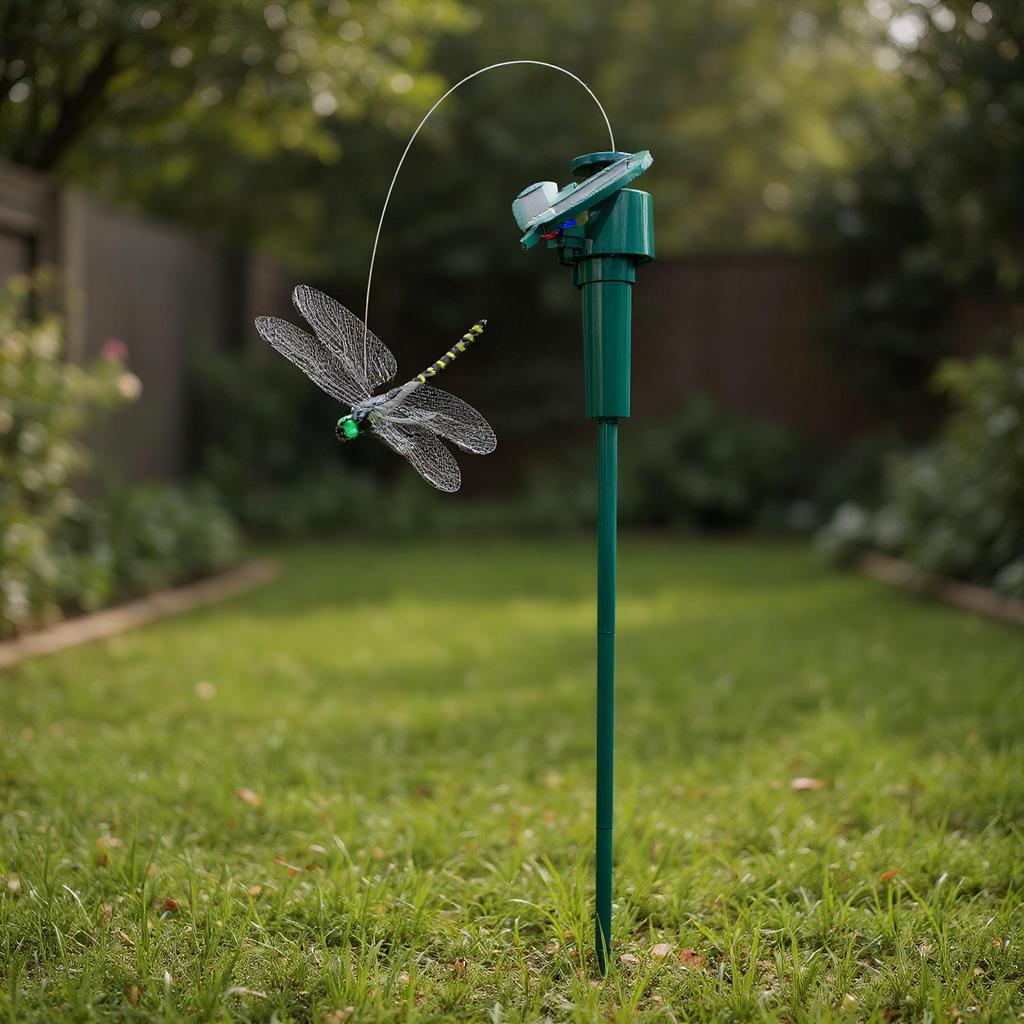 Repellente Naturale per Mosche Esterno in PVC Solare Repellente per Zanzare da Giardino Picchetti a Clip per Libellule Resistente alle Intemperie Controllo Moscerini della Frutta Giardino