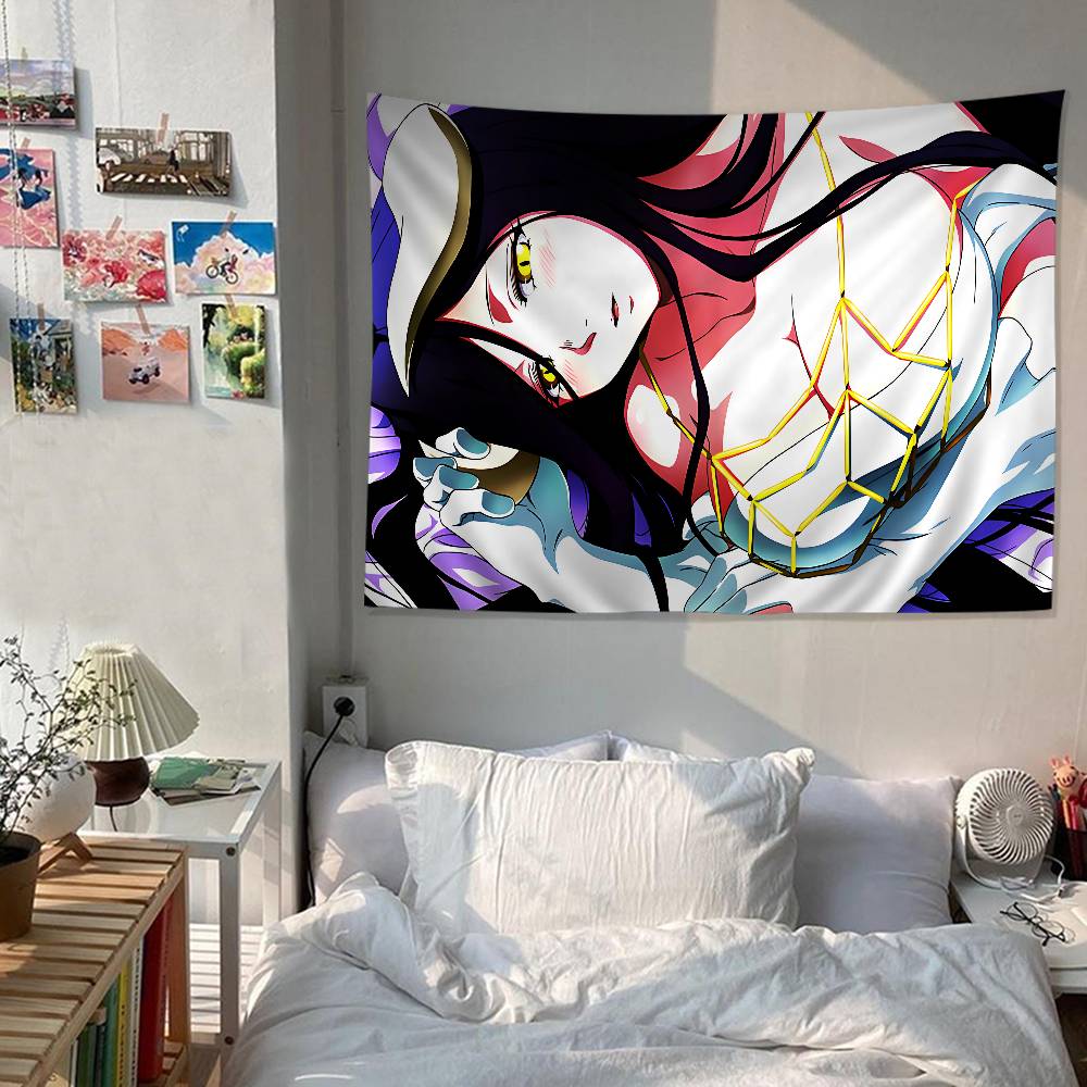Gamer Albedo Anime Sexy Mädchen Cartoon Wandteppich Kunst Science-Fiction Zimmer Heimdekoration Kunst Heimdekoration