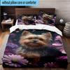 Diverse Dog Breeds Collage 3pcs Bedding,Including 1pc Duvet Cover And 2pcs Pillowcases Perfect for Christmas,Ideal for Bedroom, Dormitory