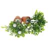 Miniature White Flower Green Plant Potted Ornament Dollhouse Mini Bonsai Model Decoration Micro Scene Layout Pography Props
