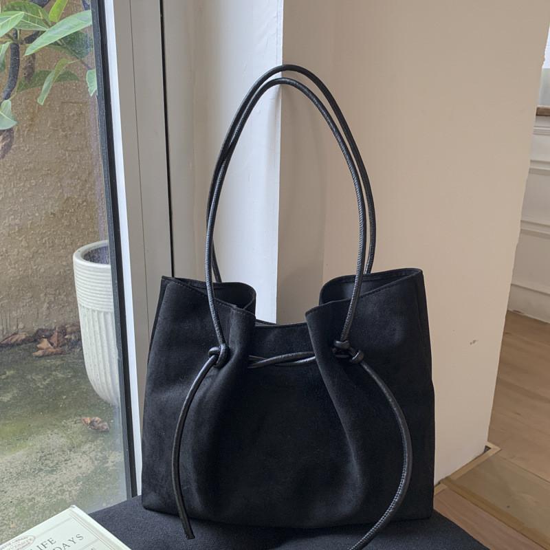 IELGY Ladies Tote Bag Casual Large Capacity Retro Suede Commuter Bag