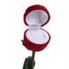 1 Pcs Valentine's Day Portable 3D Red Rose Jewelry Box Earrings Storage Display Holder Gift Boxes For Earring Rings