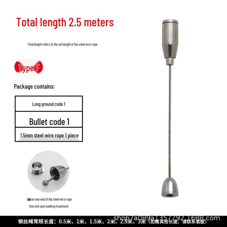 Acrylic Board and Picture Hanging Steel Wire Rope with Tag Fastening