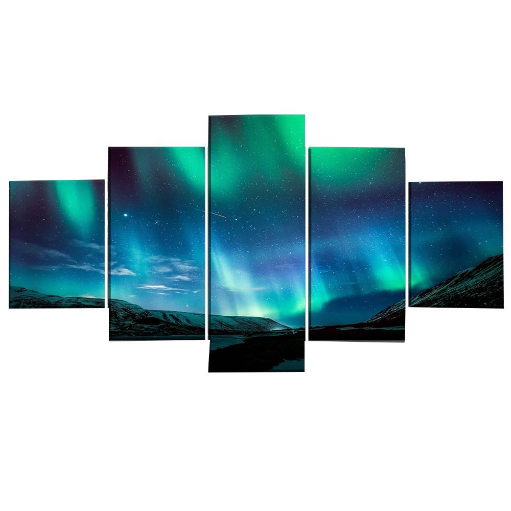 

Картины на холсте Природный пейзаж Картина 5 шт. Домашняя печать Живопись Произведение искусства Настенное искусство Современное настенное искусство Гостиная без рамки 30x40cm*2 30x60cm*2 30x80cm*1