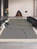 Living Room Rug Modern Simple Black Sofa Table Mat Light Luxury Bedroom Bed Blanket Home Crystal Velvet Large Area Mat