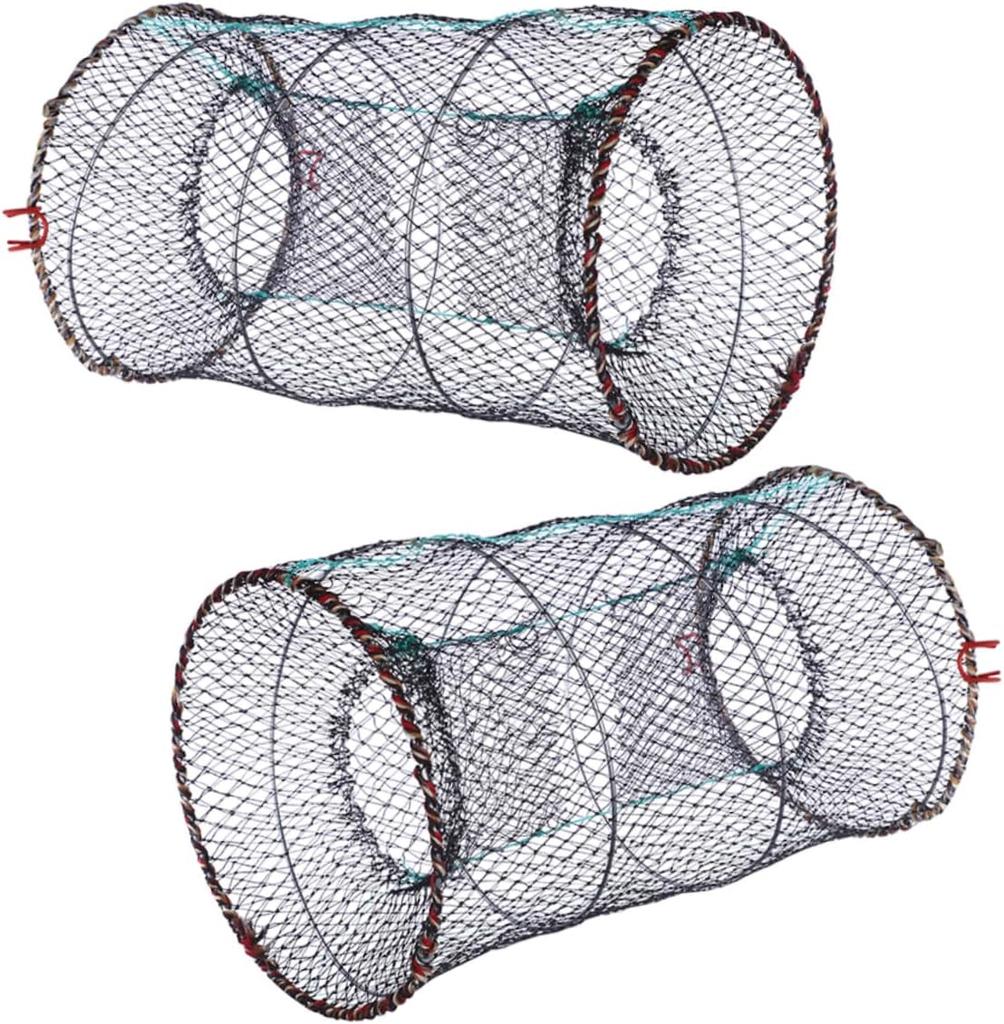 1/2pcs Telescopic Foldable Crayfish Crab Fish Trap Net Shrimp Lobster Cage Collapsible Portable Fishing Folding  network