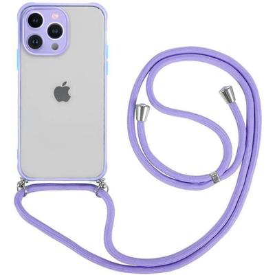 Case for iPhone 13 Pro - PROSHOP - Purple - Frosted - Rigid - Adjustable Shoulder Strap
