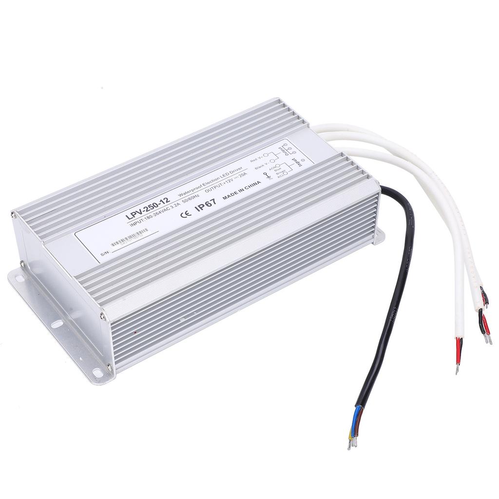 BERM Wasserdichter Schalter Netzteil Transformator Treiber Controller DC12V 250W LPV‑250‑12