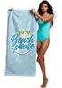 Funny Retro Beach Towel, Colorful Artistic Design Quick-Dry Sand-Free Bath Towel for Vacation, Cruise and Bachelorette