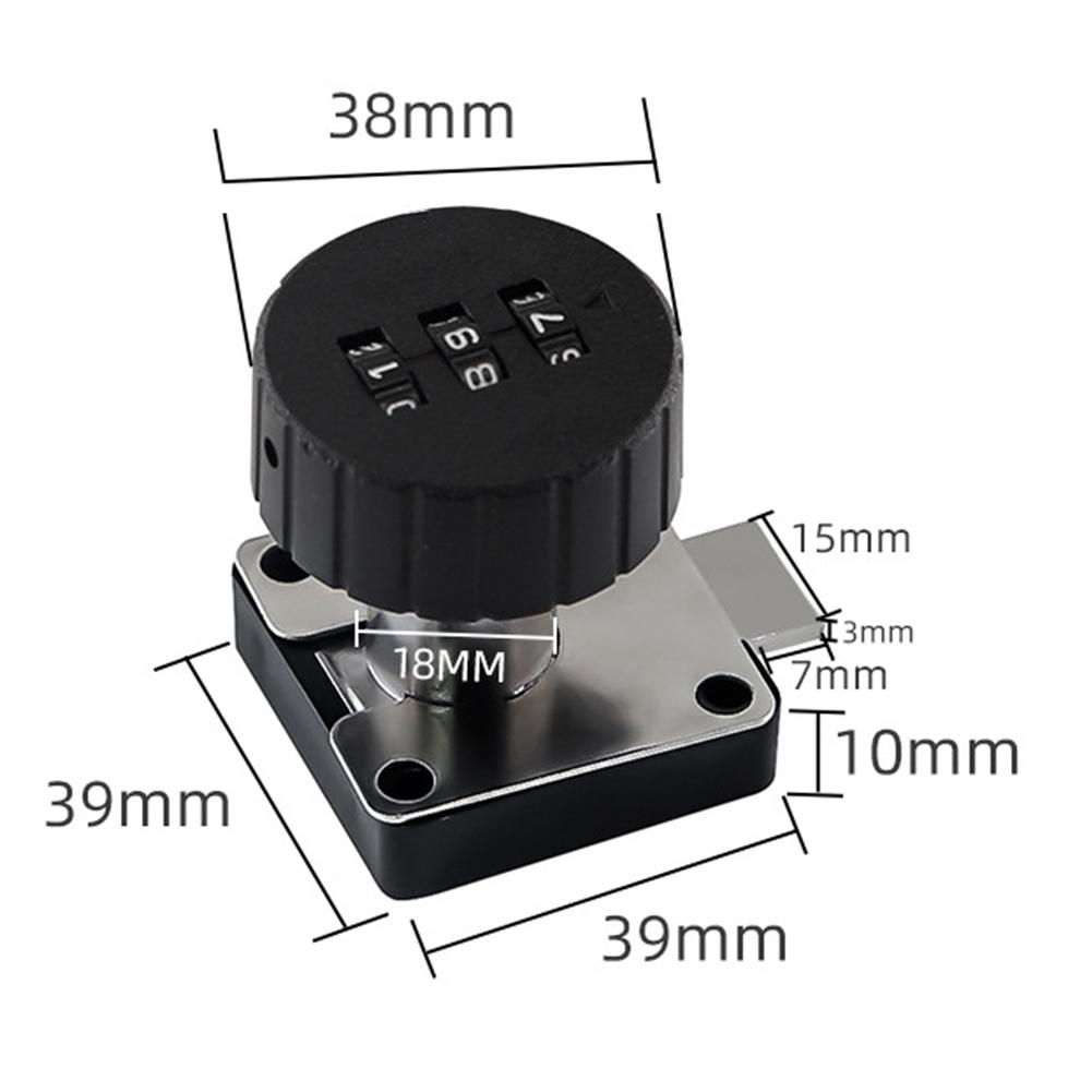 Schubladencodelock 3-stellige Kombination Passwort Schlüsselloses Schubladen-Nockenschloss Schrank Briefkasten Kleiderschrank Möbel Türbeschläge