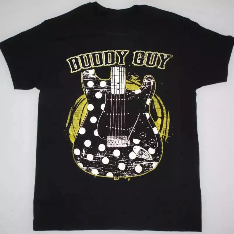 Rare Buddy Guy Guitar Short Sleeve Cotton Black All Size Shirt QQ1089.webp S