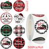 500pcs/Roll Round Window Display Sealing Sticker Decorative Gift Box Self-adhesive Stickers Christmas Decor