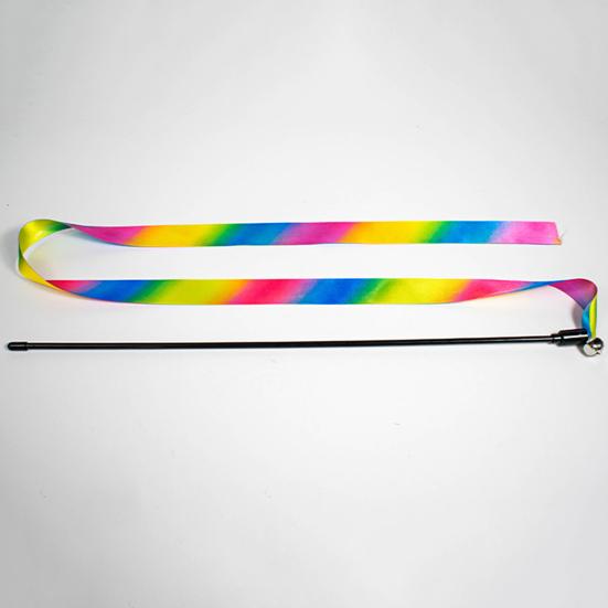 Bell Interactive Colorful Ribbon Cute Cat Toy Funny Rod Teaser Wand Cat Supplies