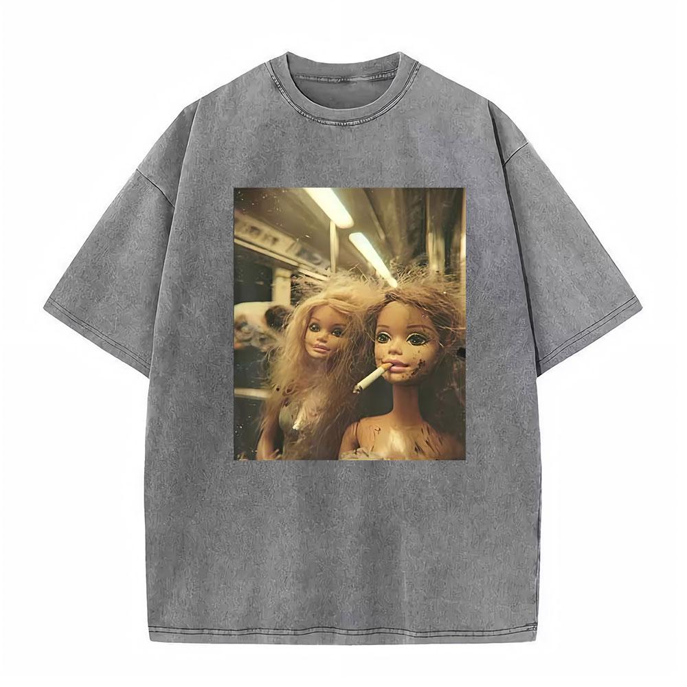 

Funny Doll Gir Party Meme Humor Tshirt Unisex Women s Vintage Oversized Tshirts Cotton Hot Sale Washed T Shirts Streetwear S