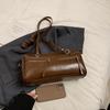 Herbst- und Winter-Retro-Handtasche mit großer Kapazität, helle Umhängetasche, lässige Mode-Damen-Schultertasche