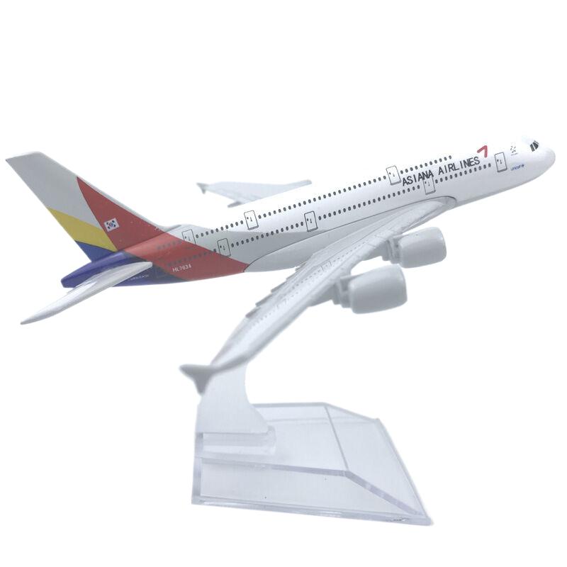 

Korea Asiana 380 Alloy Airplane Model 16cm белый