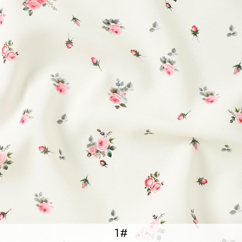 150x50cm/150x200cm Soft Floral Printed Chiffon Fabric For Summer Women's Dresses Children's Clothing Handmade DIY Fabric TJ7500