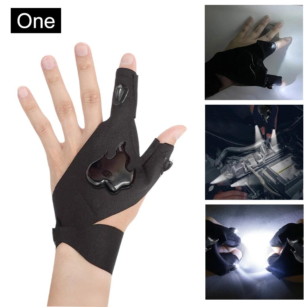 

Светодиодные перчатки, светодиодный фонарик на палец, USB-перезаряжаемый Magic Strap Hands Free, перчатки, фонарик, водонепроницаемый, для спасения и ремонта, ночное освещение USB Rechargeable
