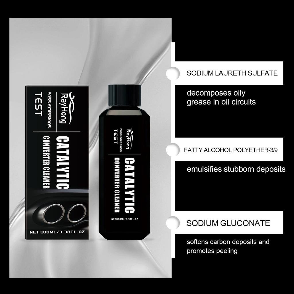 Rayhong Car Converter Cleaner, removes carbon deposits and exhaust without dismantling, engine cleaner 100ml