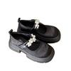 Mary Jane Small Leather Shoes Women's Platform 2025 Summer New Retro Thick Heel Heightening Pearl New Chinese Skirt Shoes